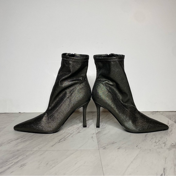 New! Marc Fisher Kellen Sparkle Pointy Toe Heeled Bootie 8 1/2 M - Picture 6 of 13